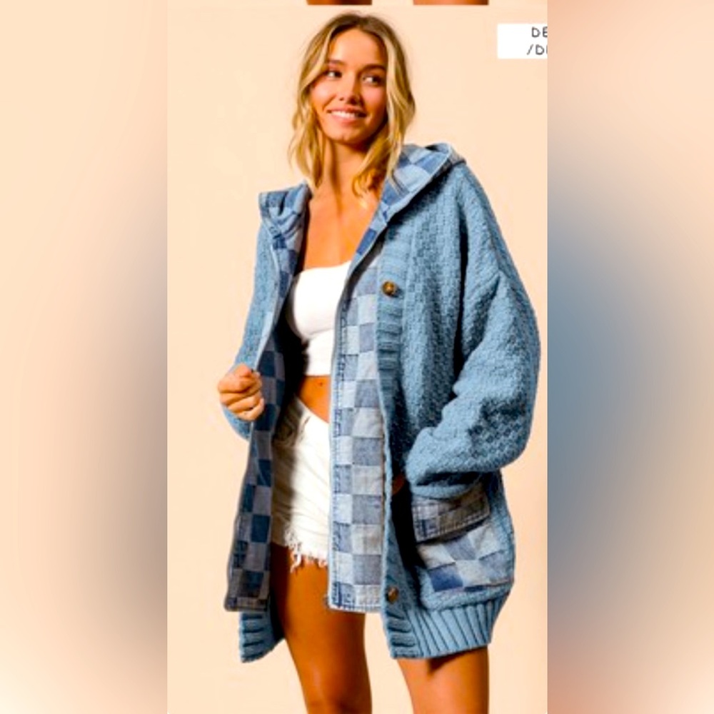 COPY - Super cute Cardigan Denim Sweater